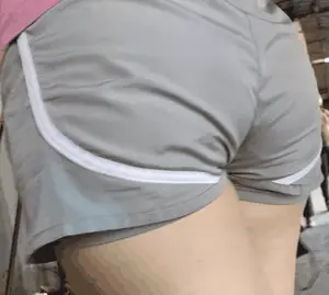 Bubble butt girl in tight sport shorts