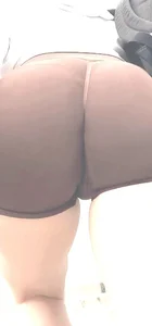 Beautiful Blonde PAWG  In Brown bike shorts walking to class (Not OC)