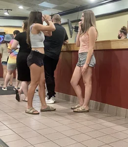 Short Shorts in Line (Not OC)