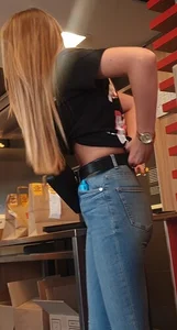 Various hot butts in tight jeans on the street and inside cafes, some teens too