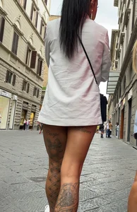 Raven-Haired TATTOOED Babe - Hot Legs and Confidence