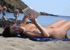 Nude beach and topless girls