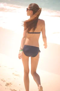 Various sexy candid girls in bikinis at the beach