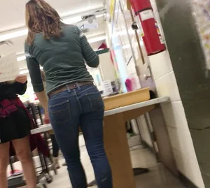 Girl in Tight Jeans Cute Candid