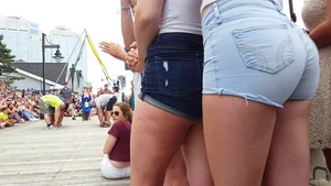 Two Amazing booty in shorts not oc