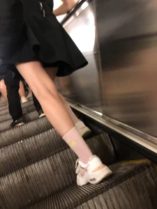 Cute Candid Teen With Red Hair in a Skirt Subway Creepshots Gallery