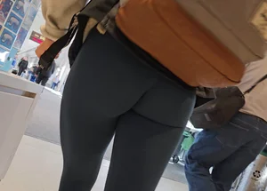 College Athlete with Hot Thigh Gap in Turquoise leggings (GIFS)