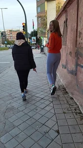 Gorgeous and sexy girl in leggings