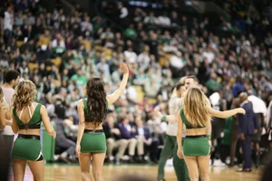 Candid cheerleaders