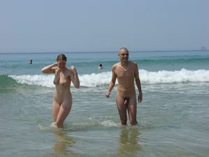 Nude beach and topless girls
