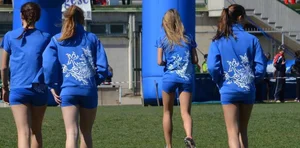 Candid track girls and runners