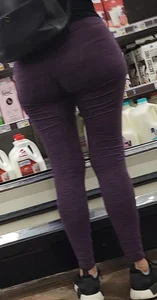 Purple leggings milf ass