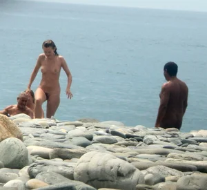 Nude beach and topless girls