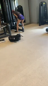 Sexy slim gym girl