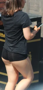 Tiny spandex shorts