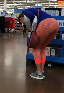 Pink patterned leggings ass at Walmart
