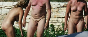 Nude beach and topless girls