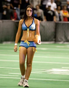 Sexy female football players with hot bodies