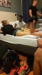 Hot friend in shorts
