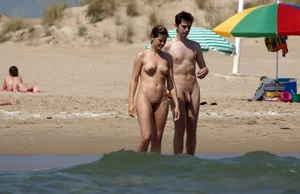 Nude beach and topless girls