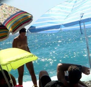 Nude beach and topless girls