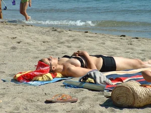 Beach and bikini nip slips