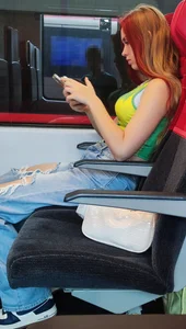 Hot sexy girl on train