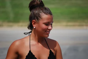 Various sexy girls at car washes in bikinis