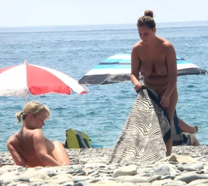 Nude beach and topless girls
