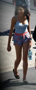 Nice tits on skinny girl in tanktop