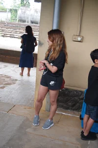Cute Girl in Shorts on the Street Candid Photo