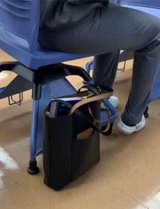 Tight booty with vpl sitting down and standing up for the camera