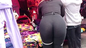 Big Ass Milf in Black Spandex - she has a tattoo?