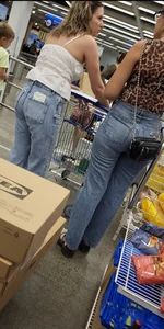 Ikea Trip 3 hot girls in tight jeans Nerdy leopard bendover faceshot smile at camera (Megapost)