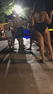 Party babes in bikinis and swimmsuits