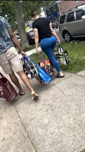 Huge ass bbl latina vpl blue leggings