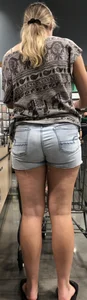 Understated blonde in a dress plus a PAWG in shorts 0111