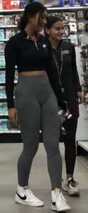 Gray leggings asian followed to two stores