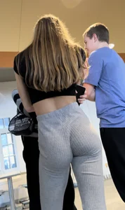 Pt.2 SUPER TIGHT college blonde in tight sweatpants