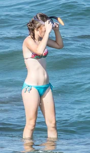 Another sexy girl on the beach snorkeling