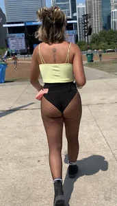 Festival Teens 2: Fit blonde in fishnets, juicy ass with purple pigtails, sexy light skin in sheer pants and black thong