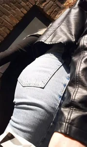 Teen in blue jeans. Do you like these little butts?