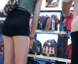 Spandex and short shorts on vacay