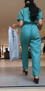 Mall Baddie in Jumpsuit Walking Up The Stairs