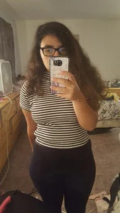 Chubby Bespectacled Girl Taking Selfies in Her Underwear