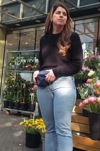 Various hot butts in tight jeans on the street and inside cafes, some teens too