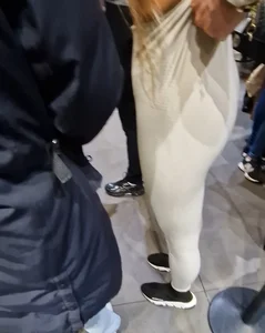 Hot Blonde In Tight Spandex Showing Off Nice Ass