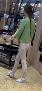 LIDL German Girl skinny ass VPL + face