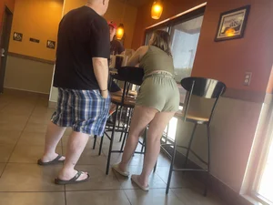 Public Beauties | Showing Off Cheeks In Front Of Dad