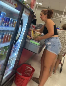 2 sexy women in tight shorts capped at target (OC)